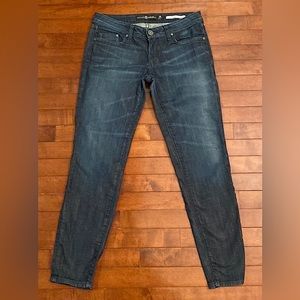 Dylan George Cara Low Rise Skinny Dark Wash Denim Blue Jeans Size 28